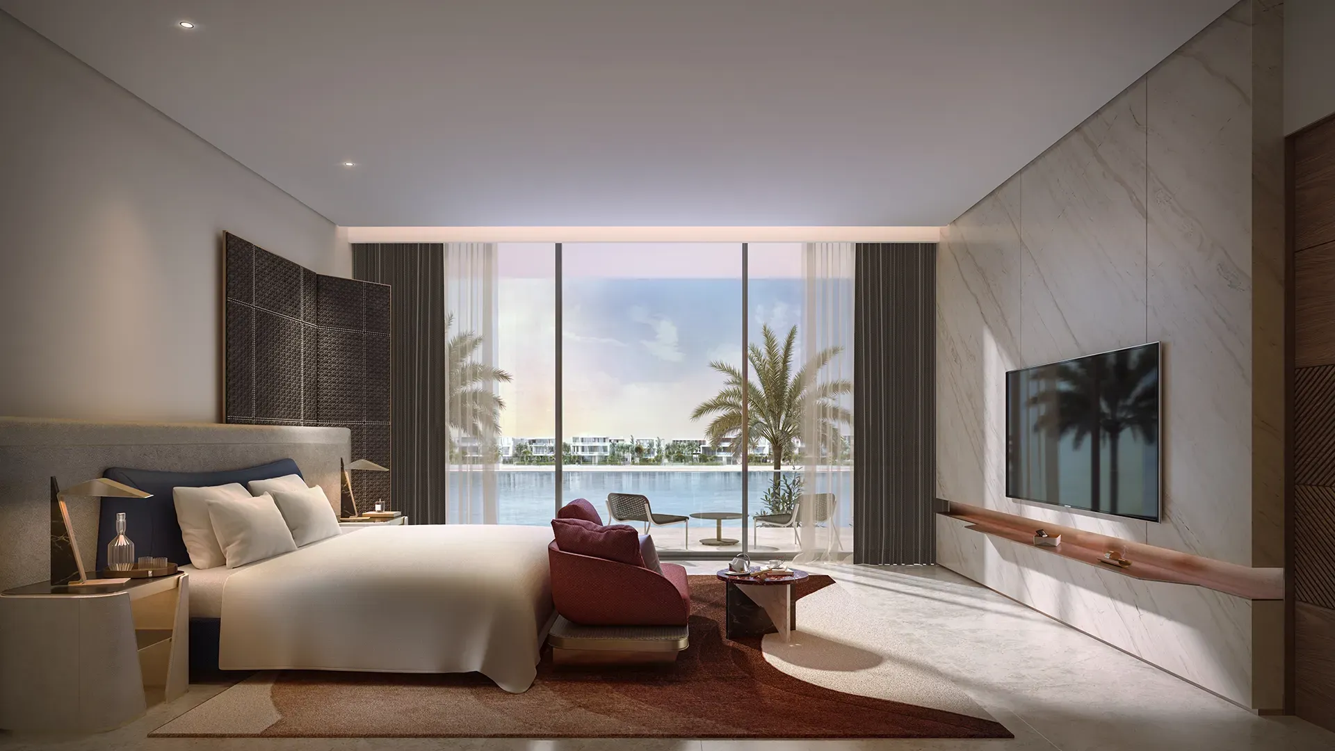 imgi_80_66ffb296edcd6f719bd71a27_05-BV-M Rendering – Interior Master Bedroom Villa Baia Luna – The Beach Collection